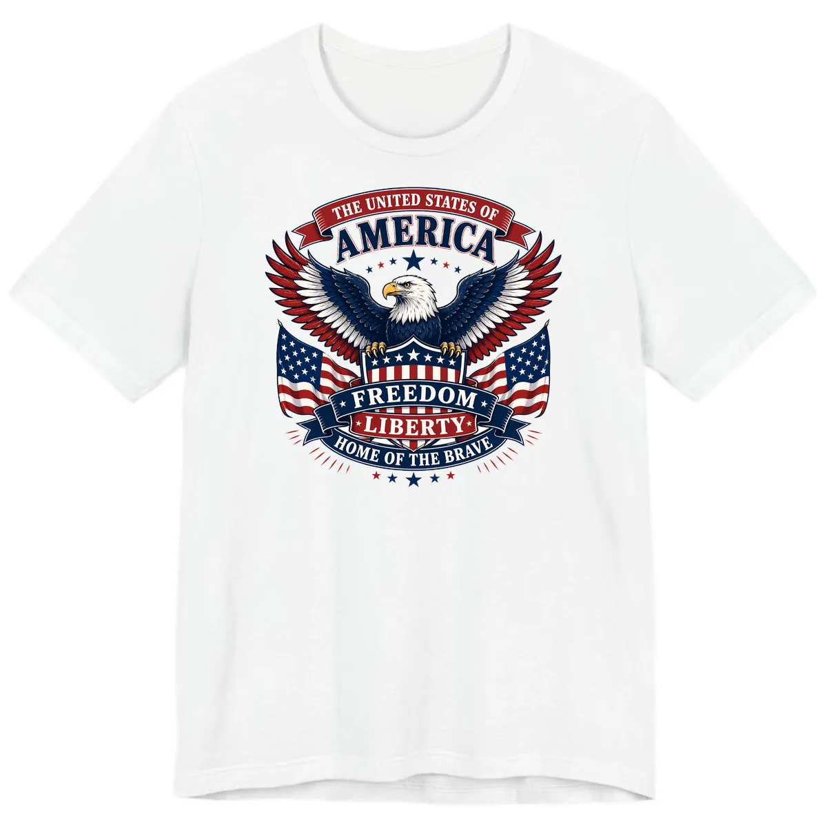 America's Freedom Eagle Celebration Premium T-Shirt in White