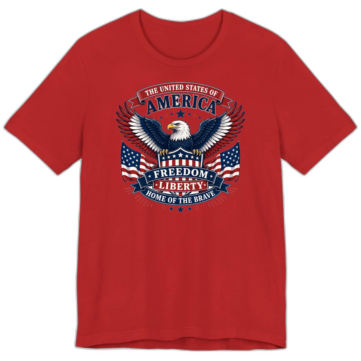 America's Freedom Eagle Celebration Premium T-Shirt in Red