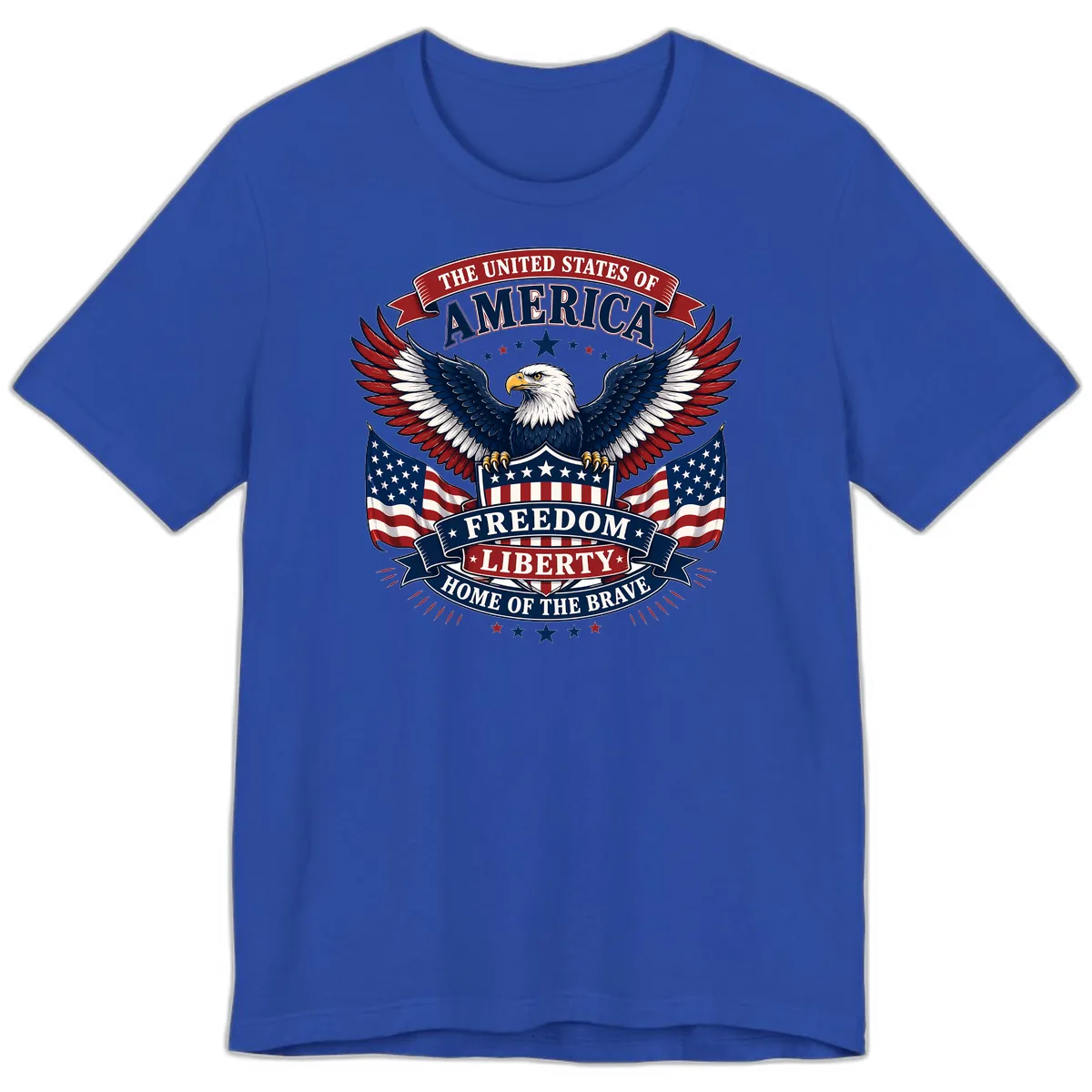 America's Freedom Eagle Celebration Premium T-Shirt in True Royal