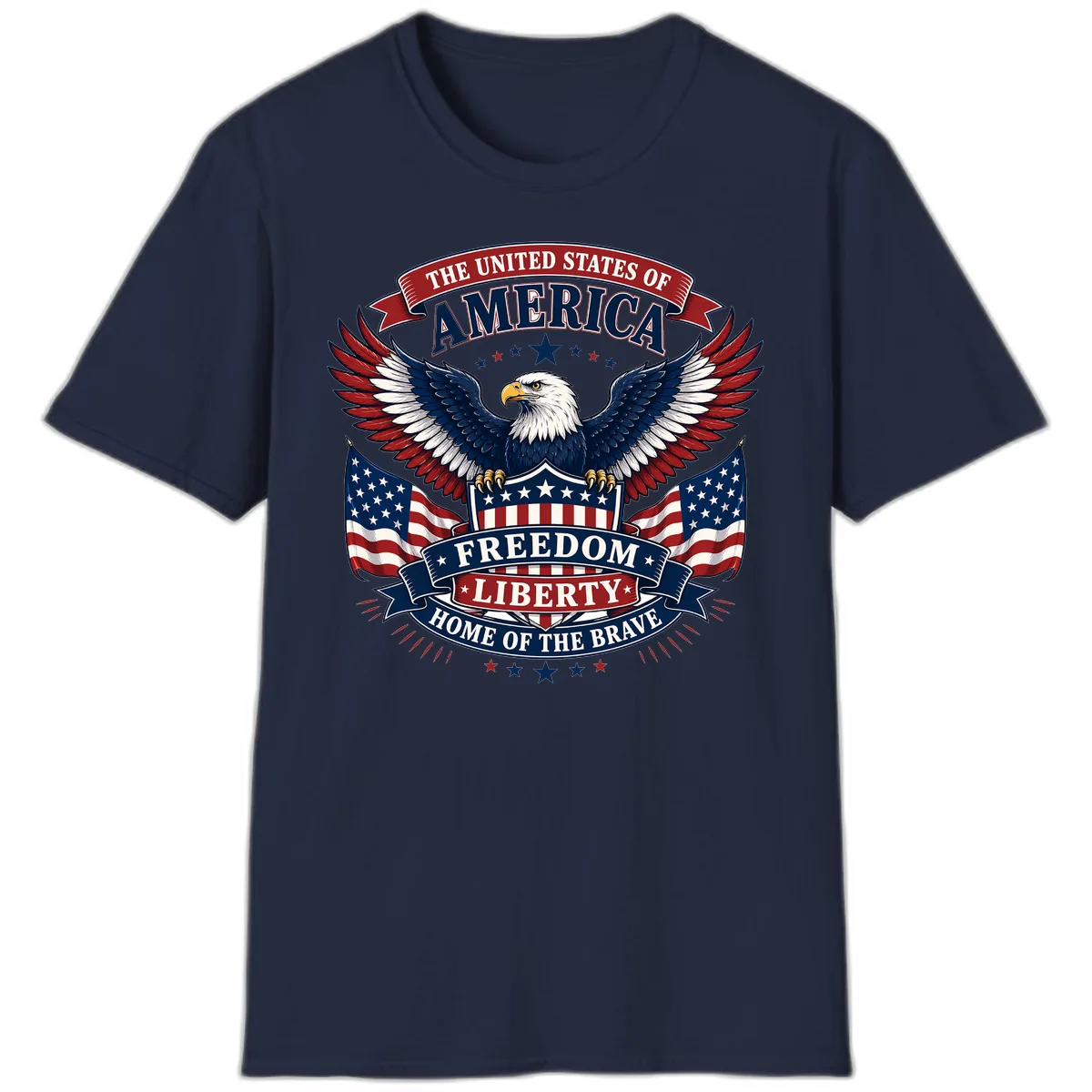 America's Freedom Eagle Celebration T-Shirt in Navy