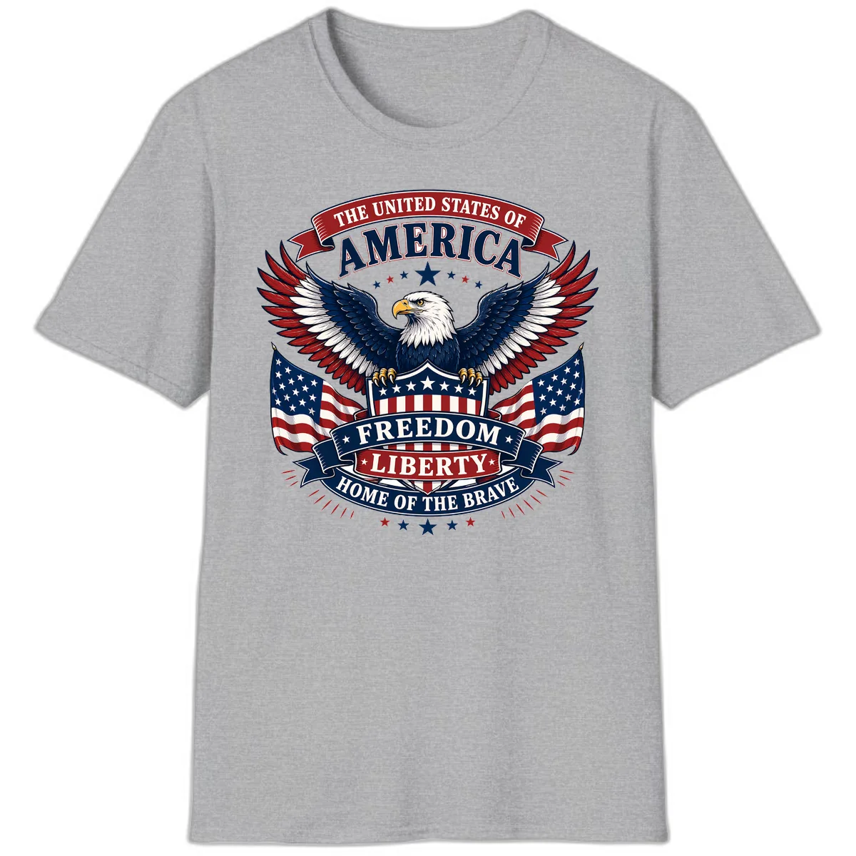 America's Freedom Eagle Celebration T-Shirt in Sport Grey