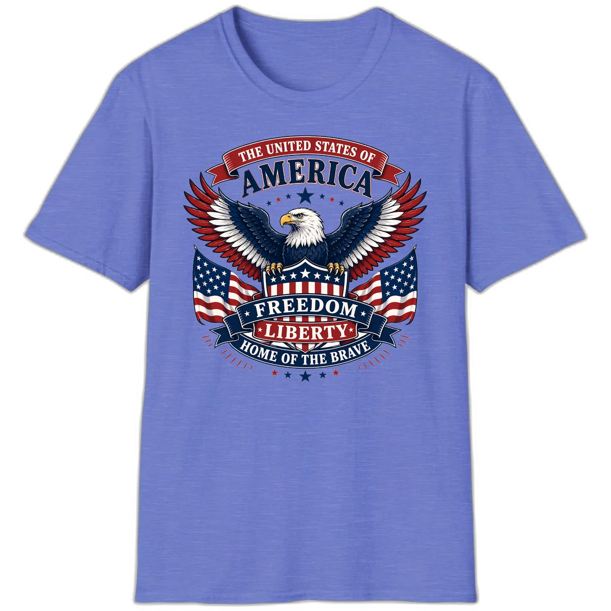 America's Freedom Eagle Celebration T-Shirt in Heather Royal