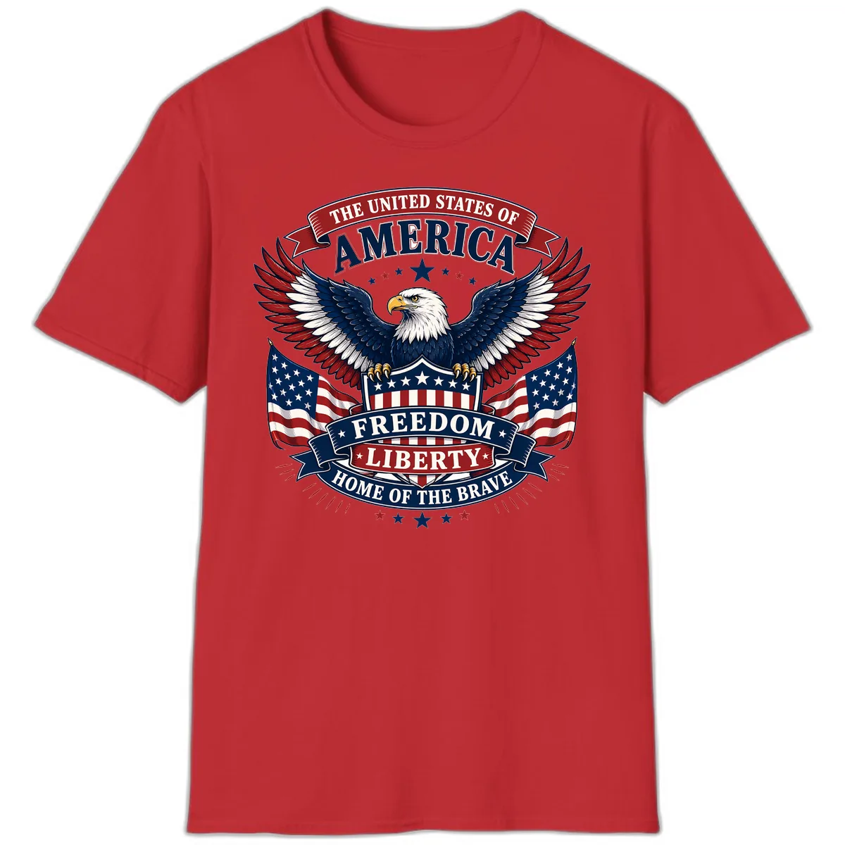 America's Freedom Eagle Celebration T-Shirt in Red