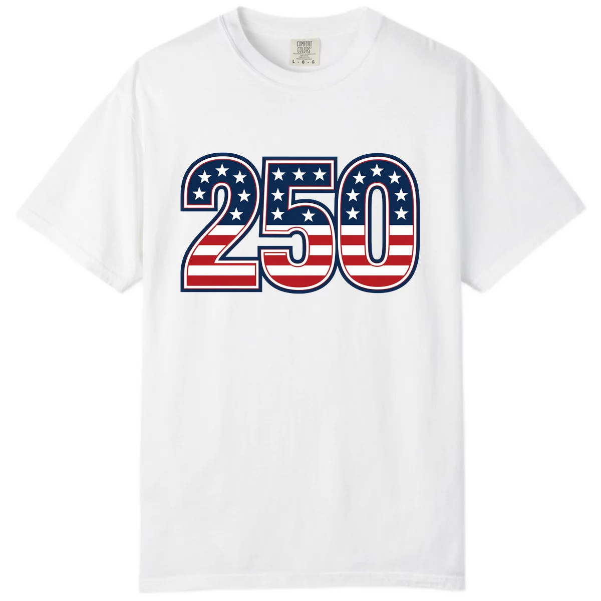 America 250th Anniversary Celebration Comfort Color in White