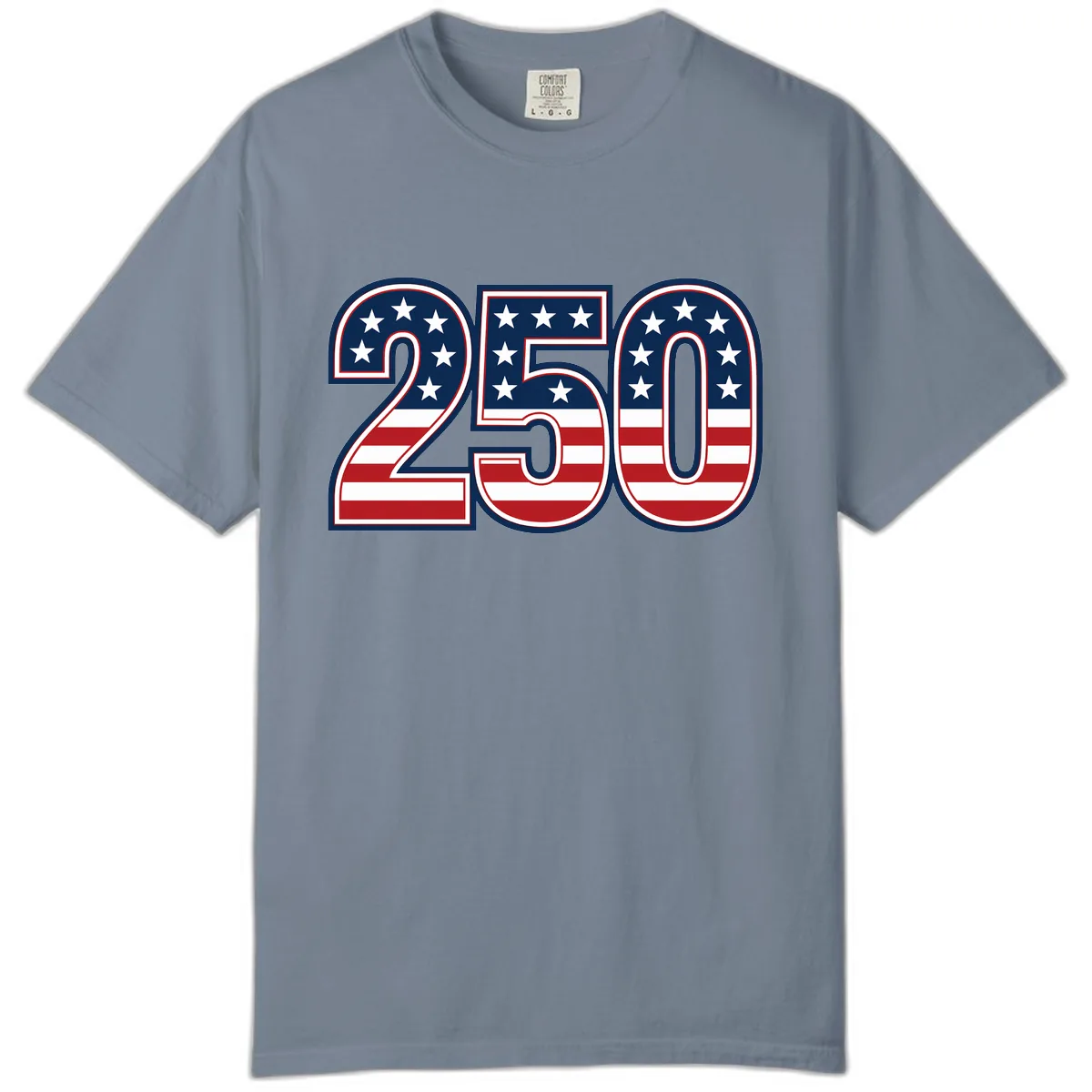 America 250th Anniversary Celebration Comfort Color in Blue Jean