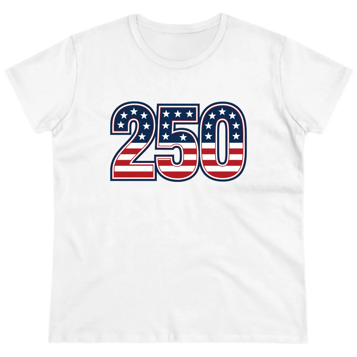 America 250th Anniversary Celebration Ladies Tee in White