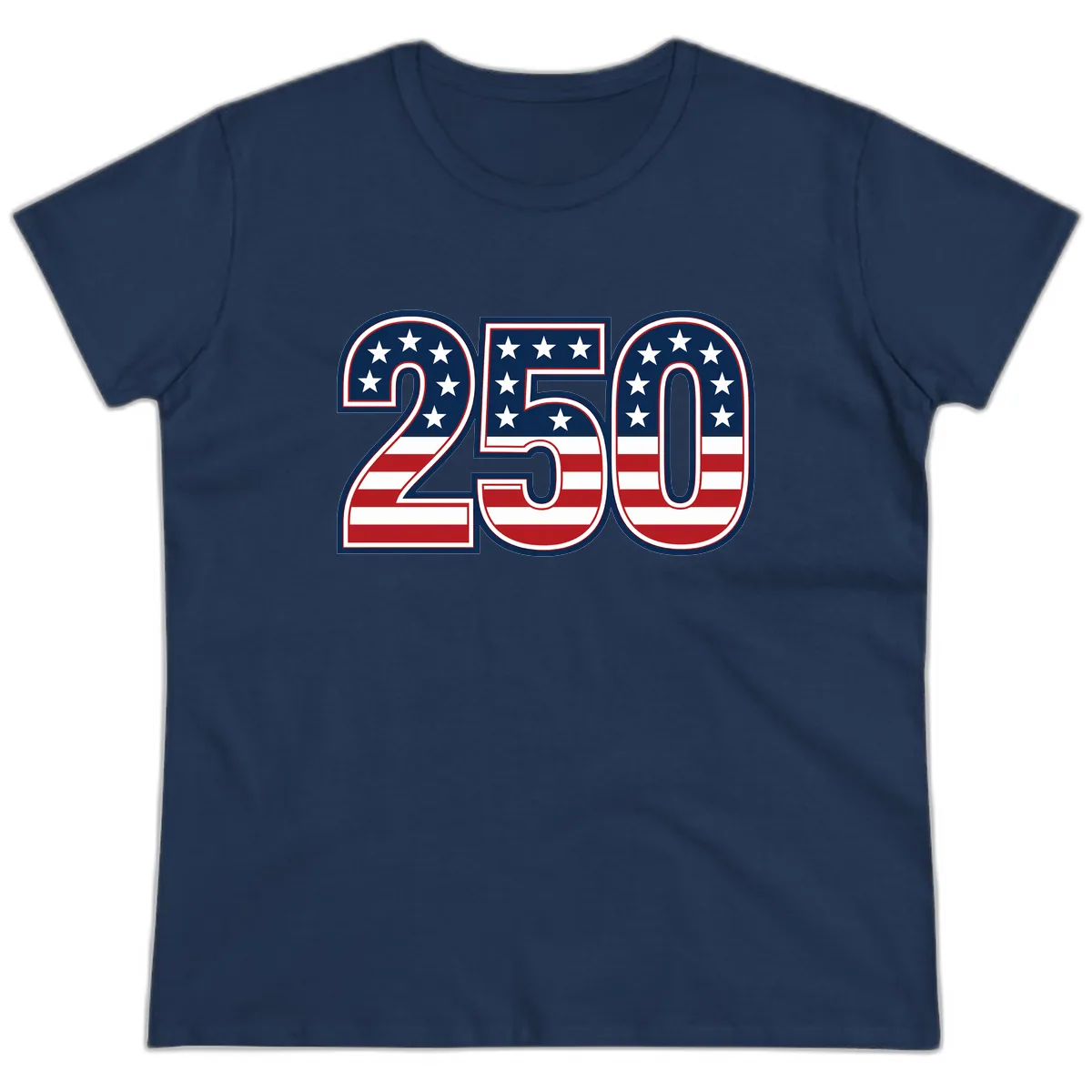America 250th Anniversary Celebration Ladies Tee in Navy