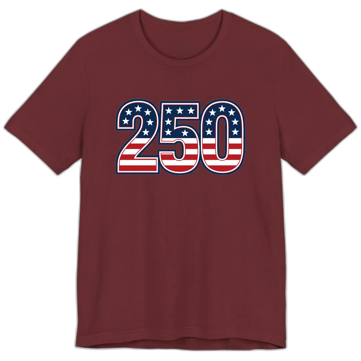 America 250th Anniversary Celebration Premium T-Shirt in Heather Cardinal
