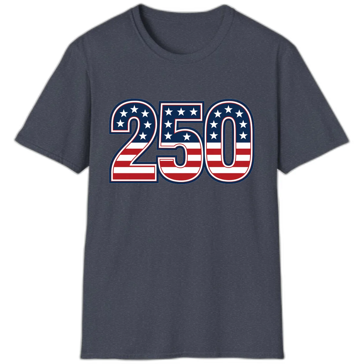 America 250th Anniversary Celebration T-Shirt in Heather Navy