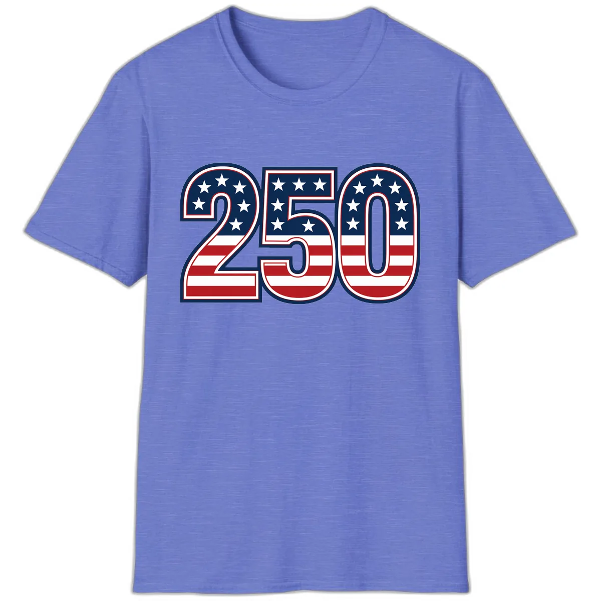 America 250th Anniversary Celebration T-Shirt in Heather Royal
