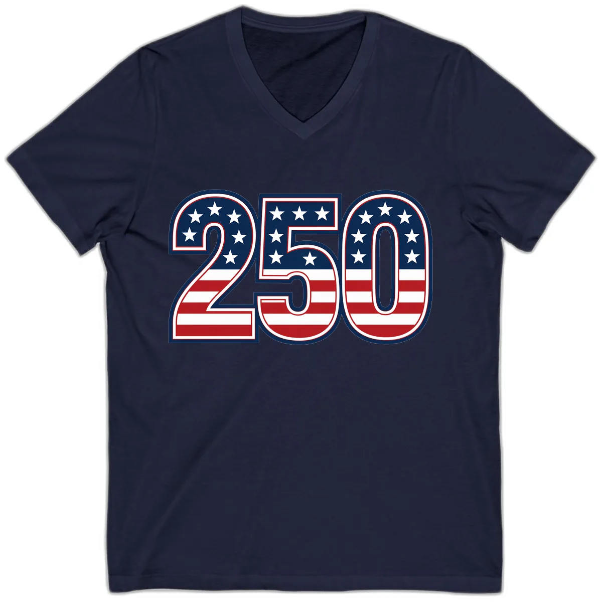 America 250th Anniversary Celebration V-Neck in Navy