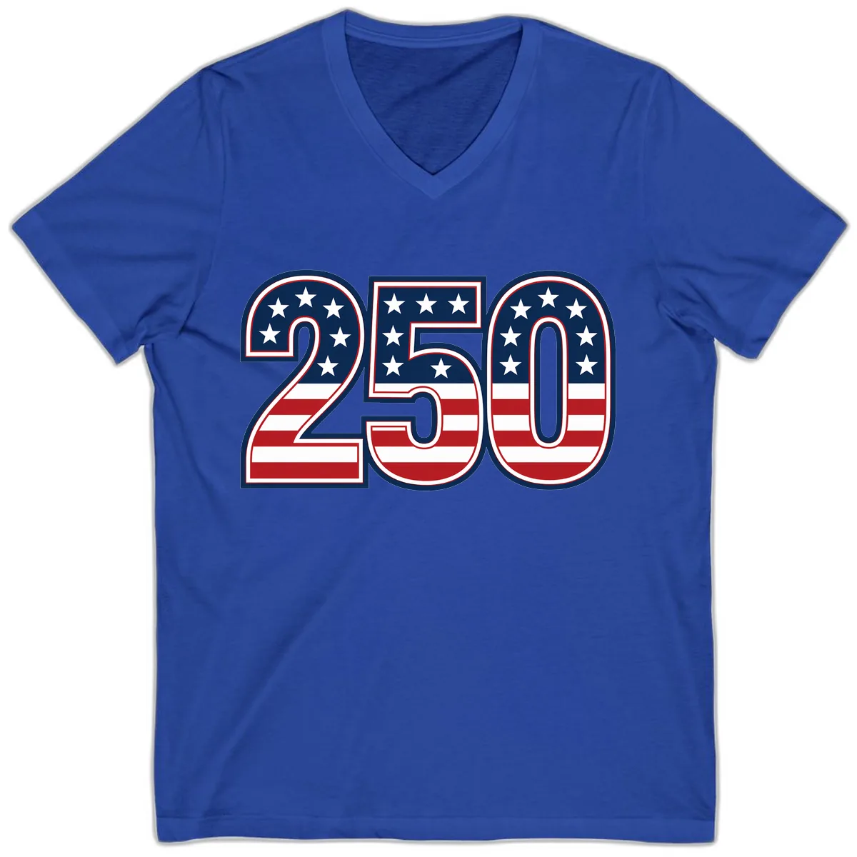 America 250th Anniversary Celebration V-Neck in True Royal