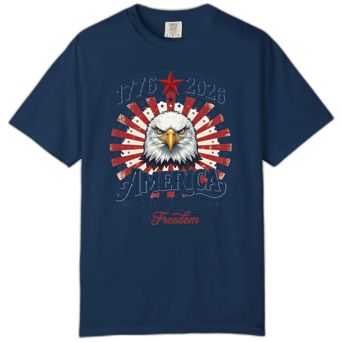 America 250 Years Of Freedom Comfort Color in Navy