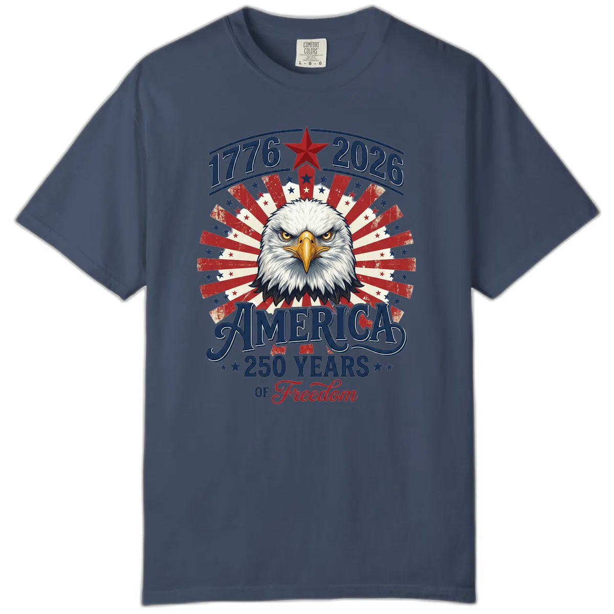 America 250 Years Of Freedom Comfort Color in Midnight