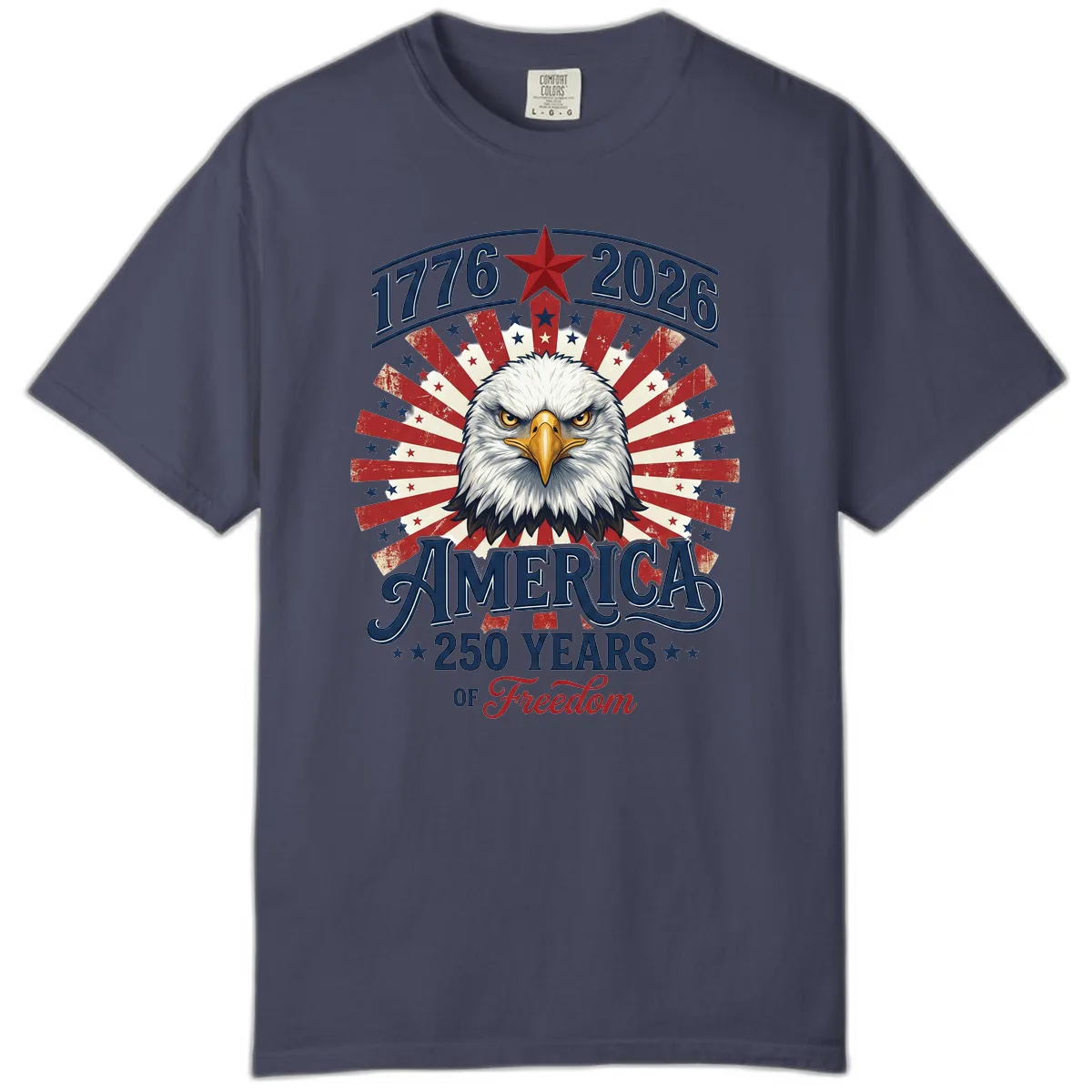 America 250 Years Of Freedom Comfort Color in Denim