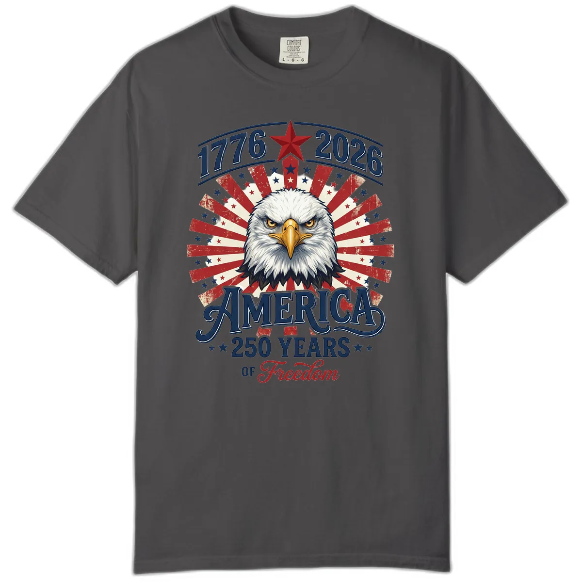 America 250 Years Of Freedom Comfort Color in Graphite