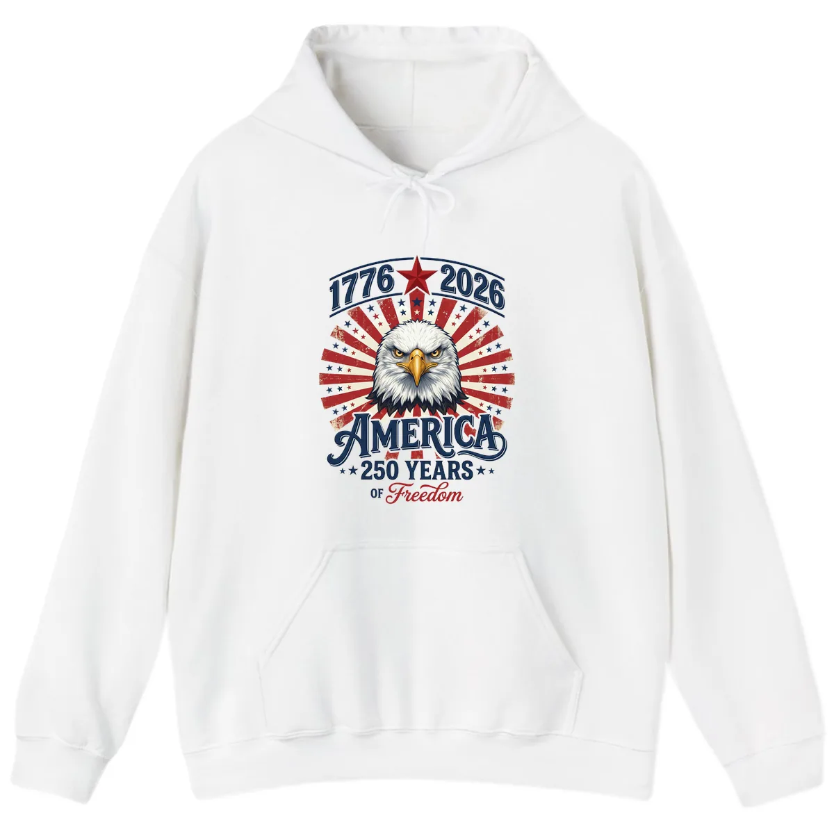 America 250 Years Of Freedom Hoodie in White