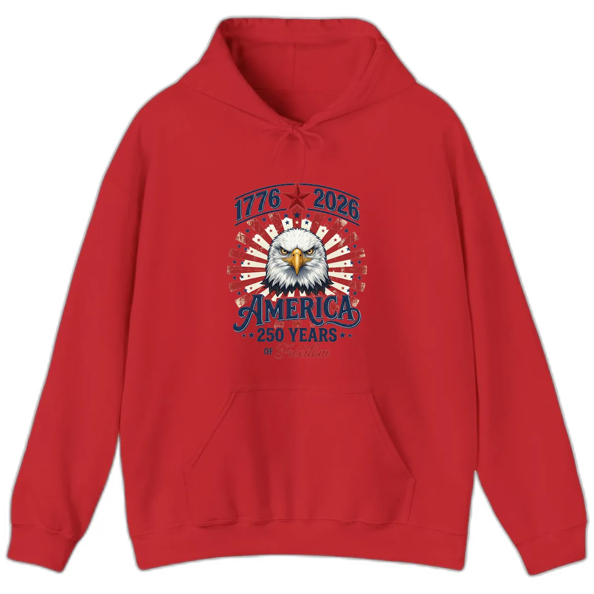 America 250 Years Of Freedom Hoodie in Red