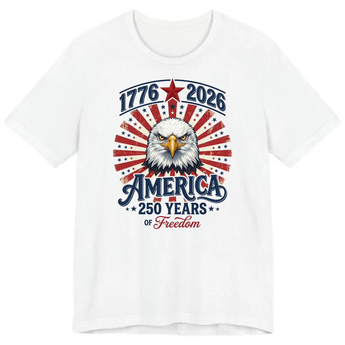 America 250 Years Of Freedom Premium T-Shirt in White