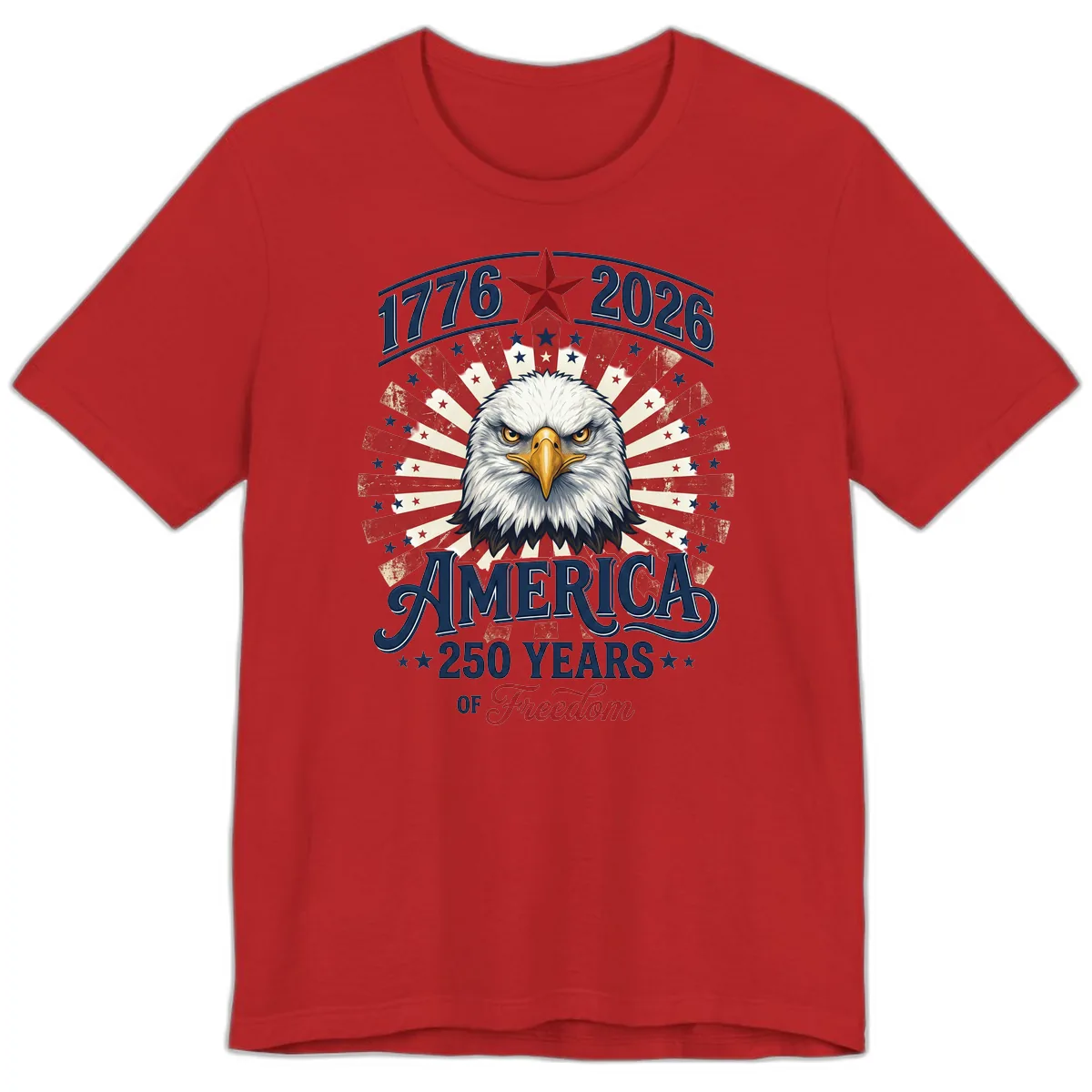 America 250 Years Of Freedom Premium T-Shirt in Red