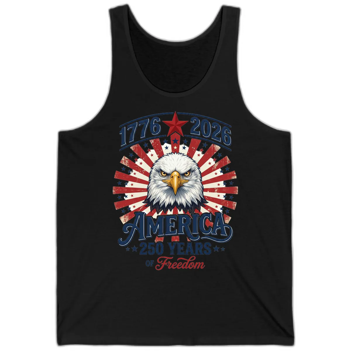America 250 Years Of Freedom Tank in Black