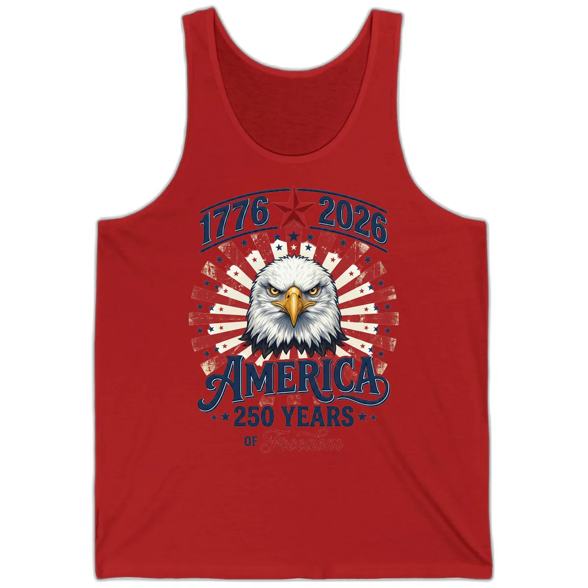 America 250 Years Of Freedom Tank in Red