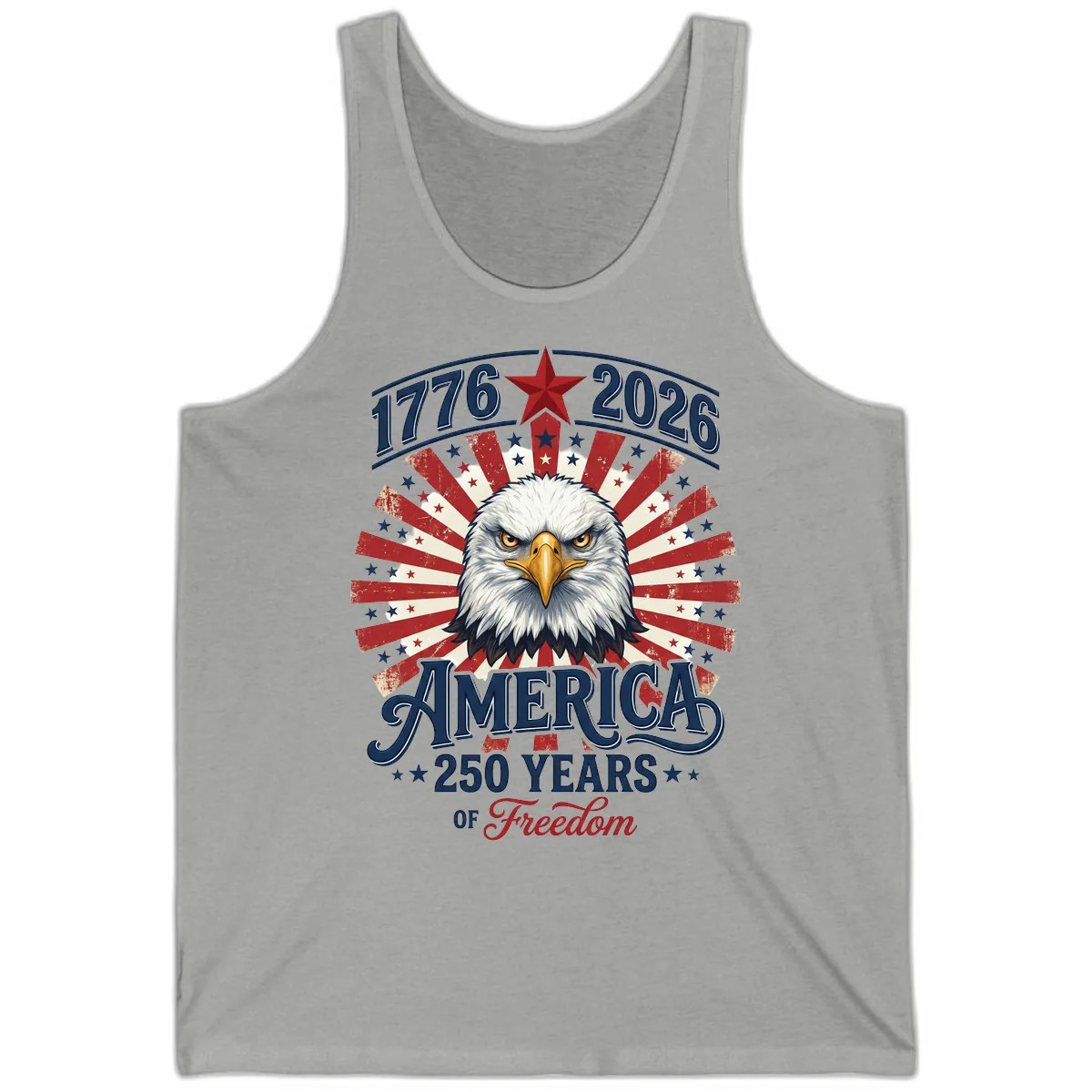 America 250 Years Of Freedom Tank in Athletic Heather