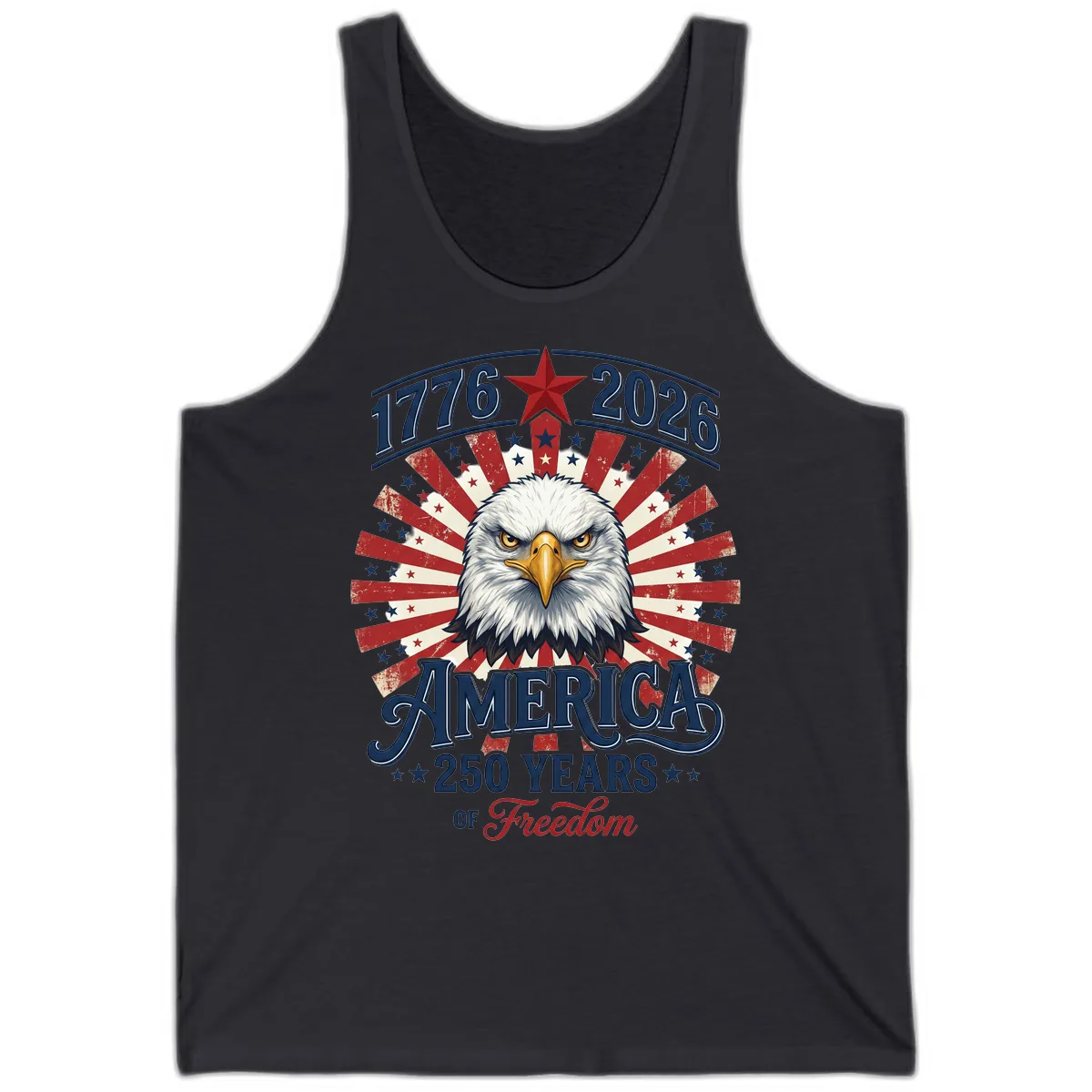 America 250 Years Of Freedom Tank in Dark Grey