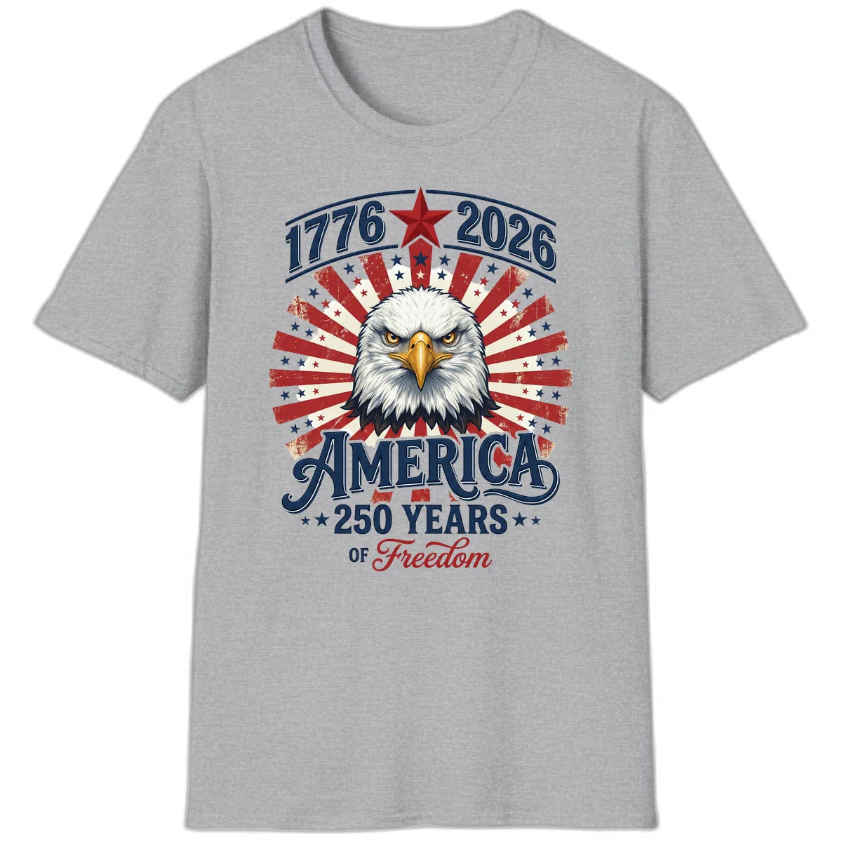 America 250 Years Of Freedom T-Shirt in Sport Grey