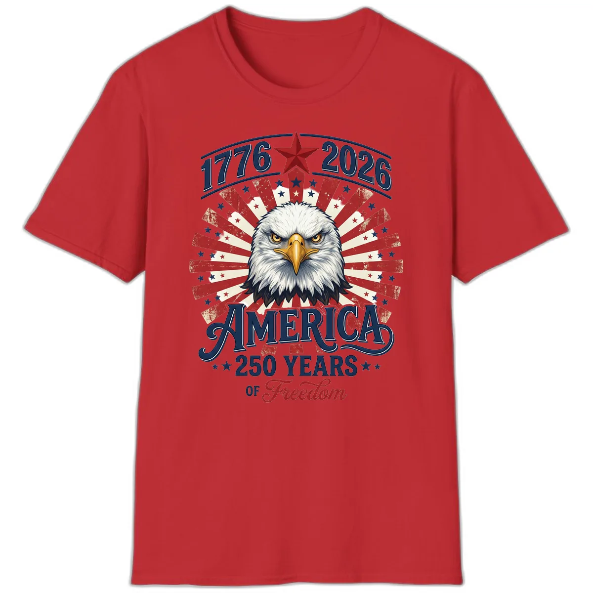 America 250 Years Of Freedom T-Shirt in Red