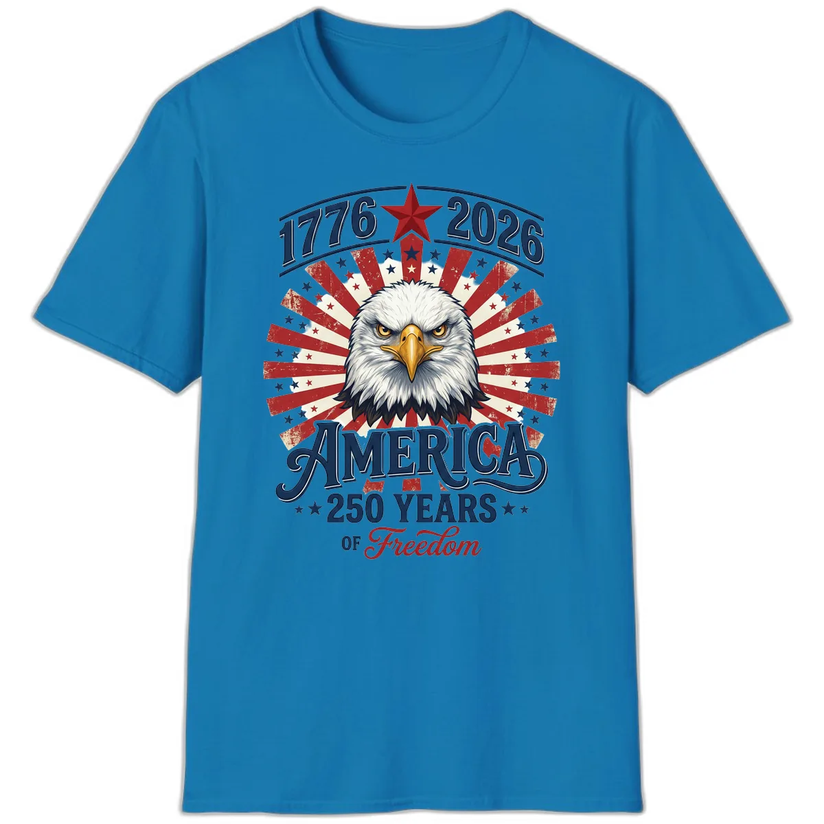 America 250 Years Of Freedom T-Shirt in Sapphire