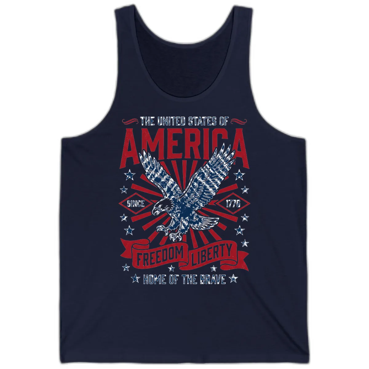 America Freedom Liberty Eagle Celebration Tank in Navy