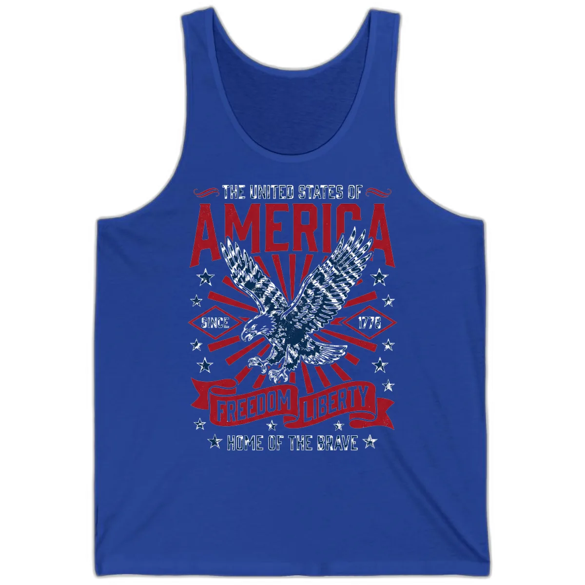 America Freedom Liberty Eagle Celebration Tank in True Royal