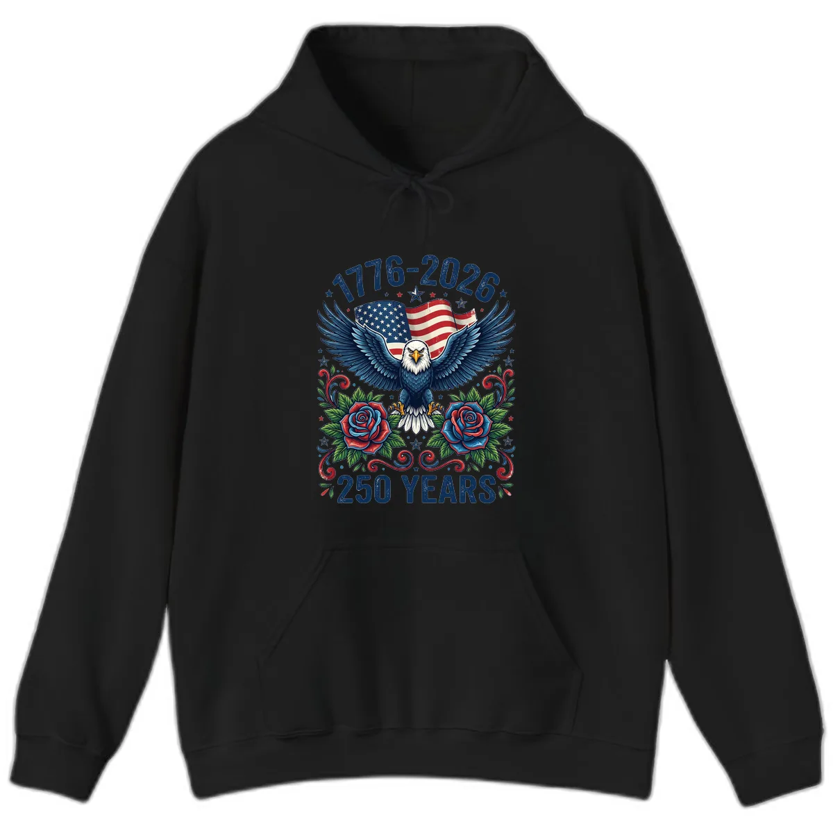 American Eagle 250th Anniversary Hoodie in Black