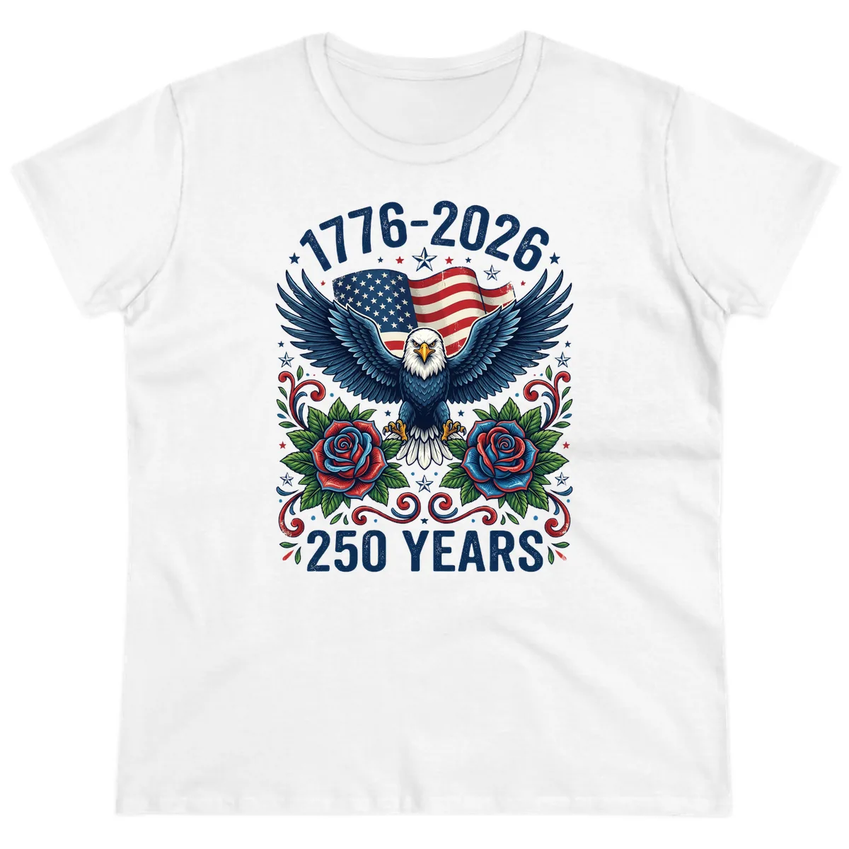 American Eagle 250th Anniversary Ladies Tee in White