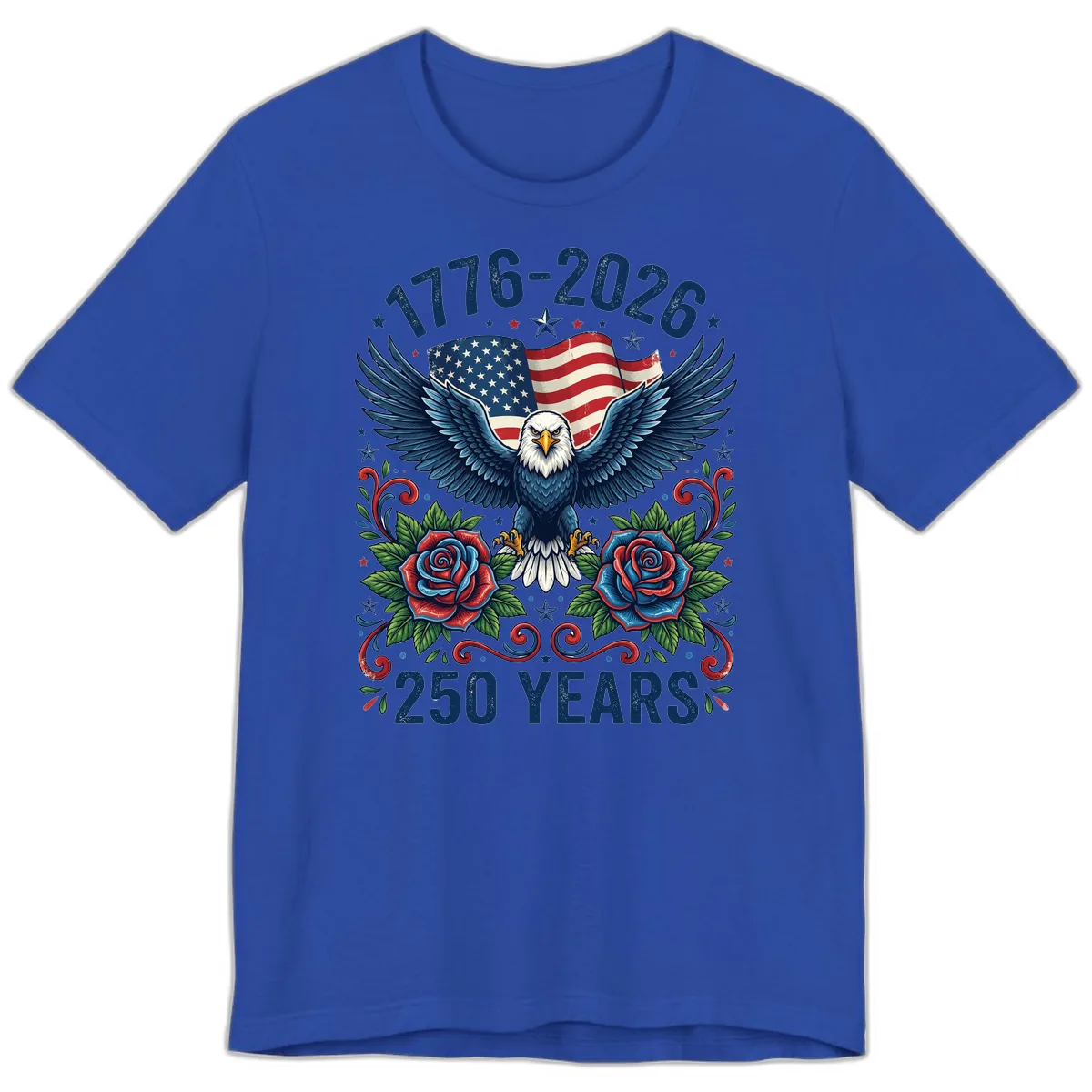 American Eagle 250th Anniversary Premium T-Shirt in True Royal