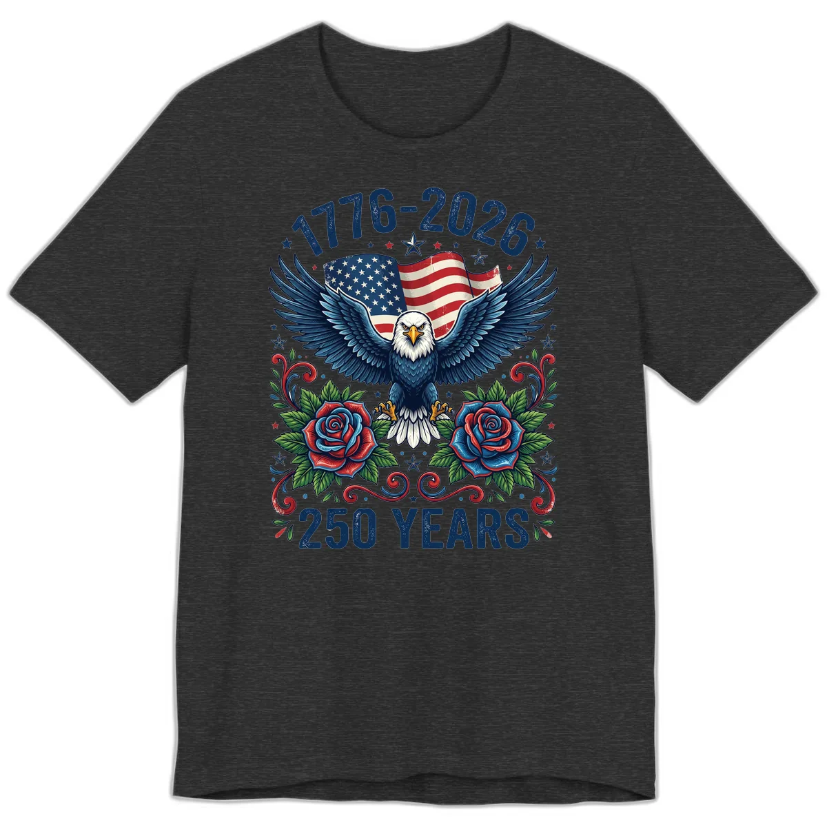 American Eagle 250th Anniversary Premium T-Shirt in Dark Grey Heather