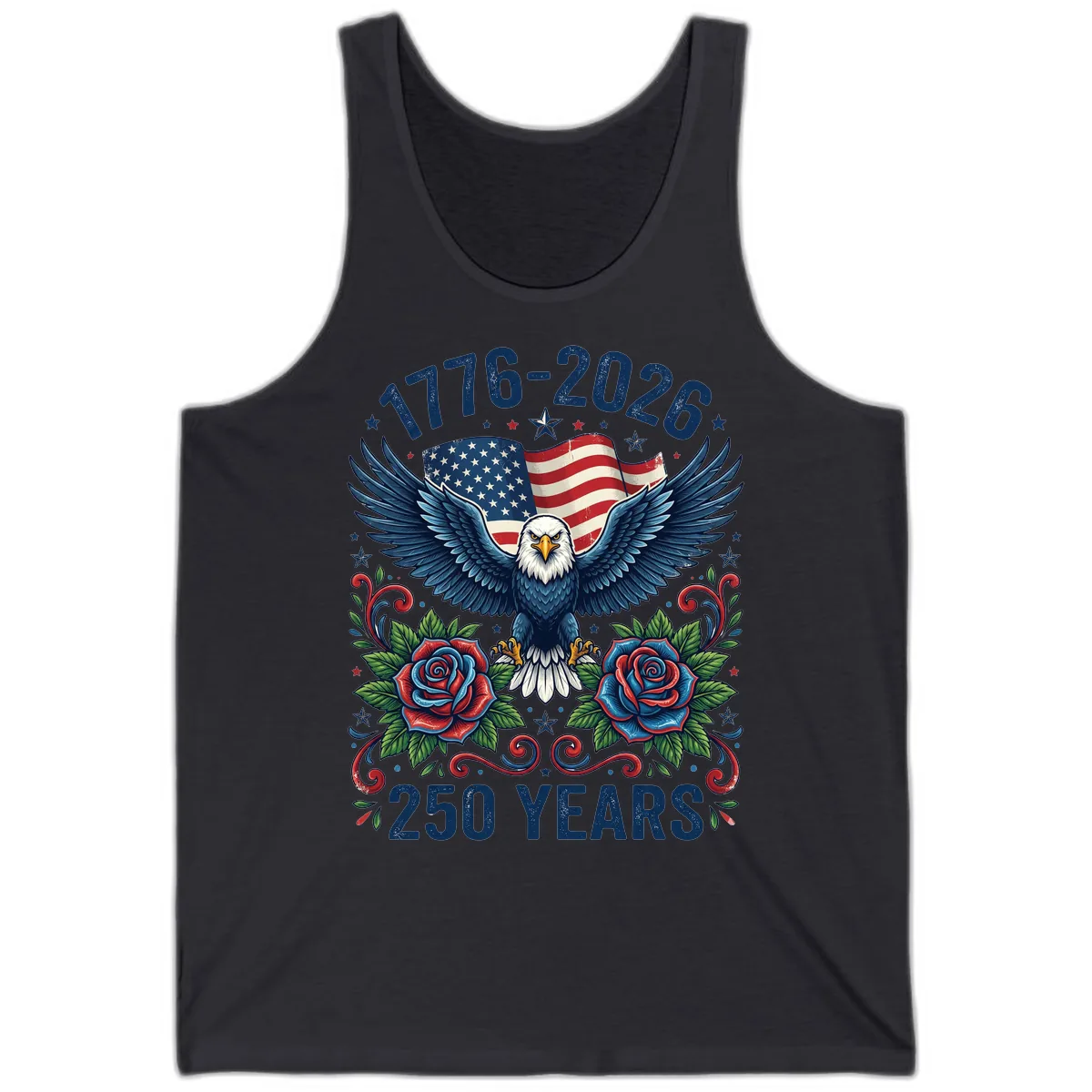 American Eagle 250th Anniversary Tank in Dark Grey