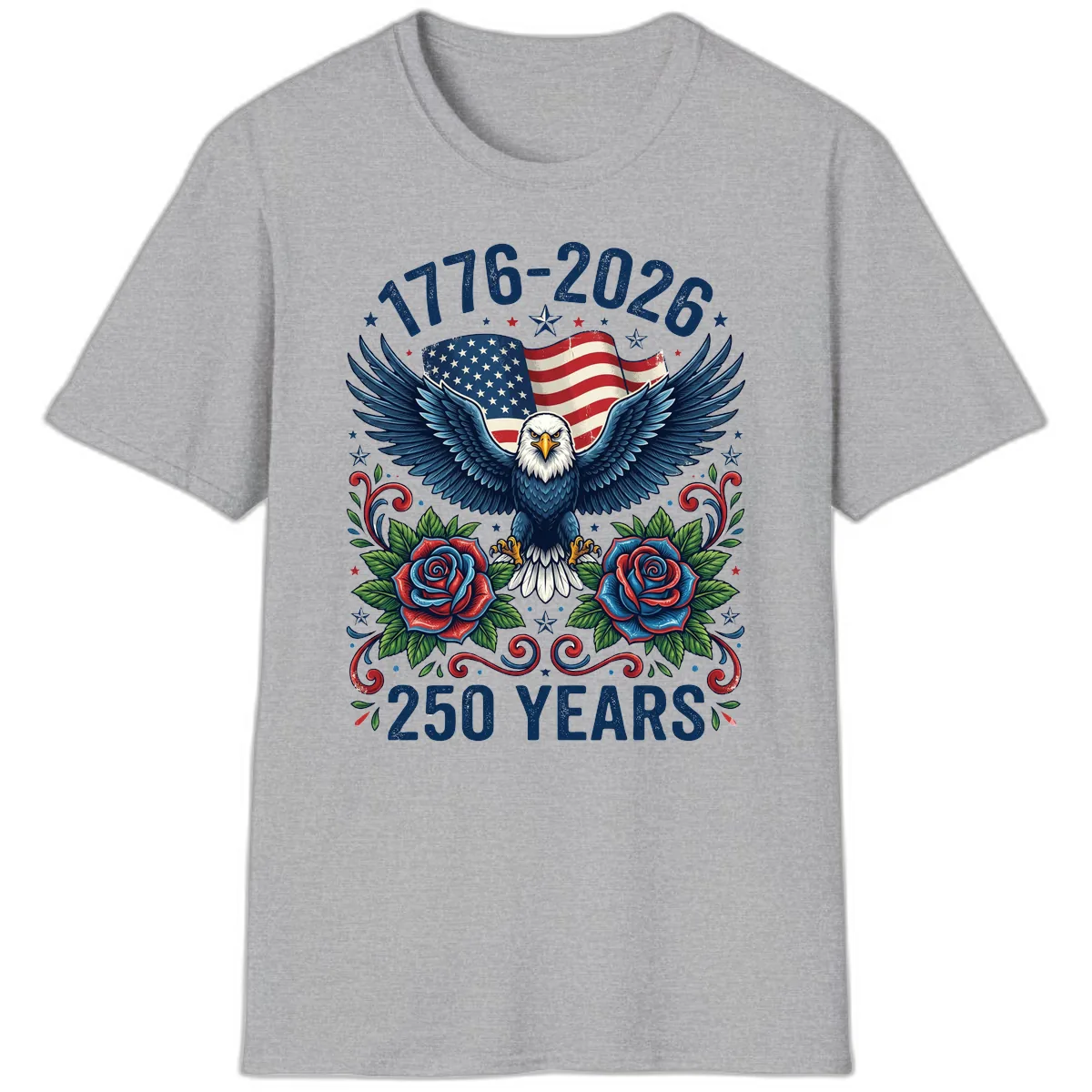 American Eagle 250th Anniversary T-Shirt in Sport Grey