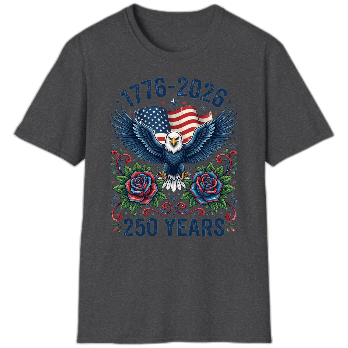 American Eagle 250th Anniversary T-Shirt in Dark Heather