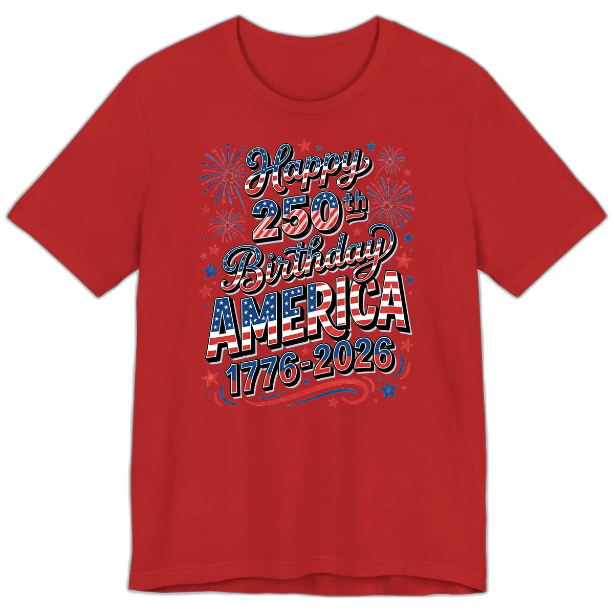 Happy 250th Birthday America Premium T-Shirt in Red