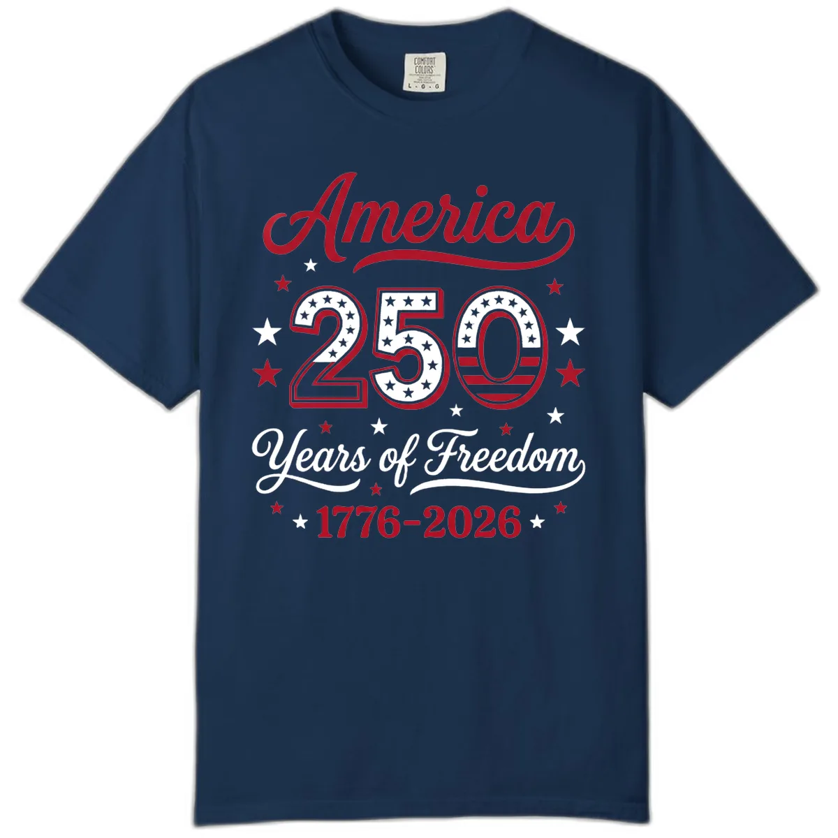 America 250 Years Of Freedom Comfort Color in Navy
