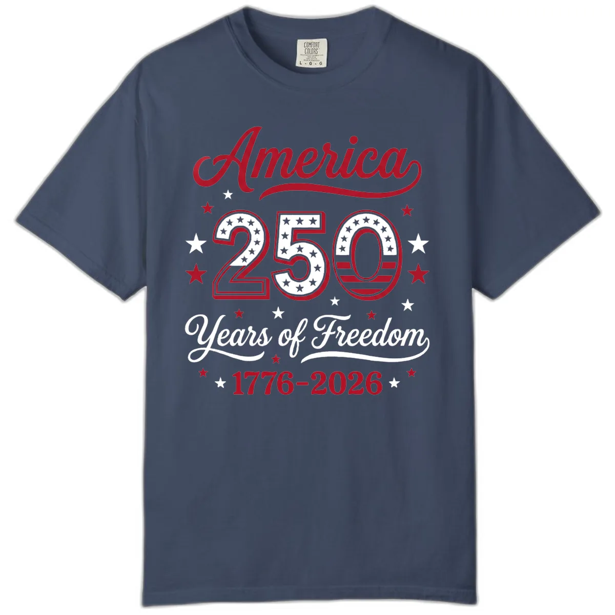 America 250 Years Of Freedom Comfort Color in Midnight