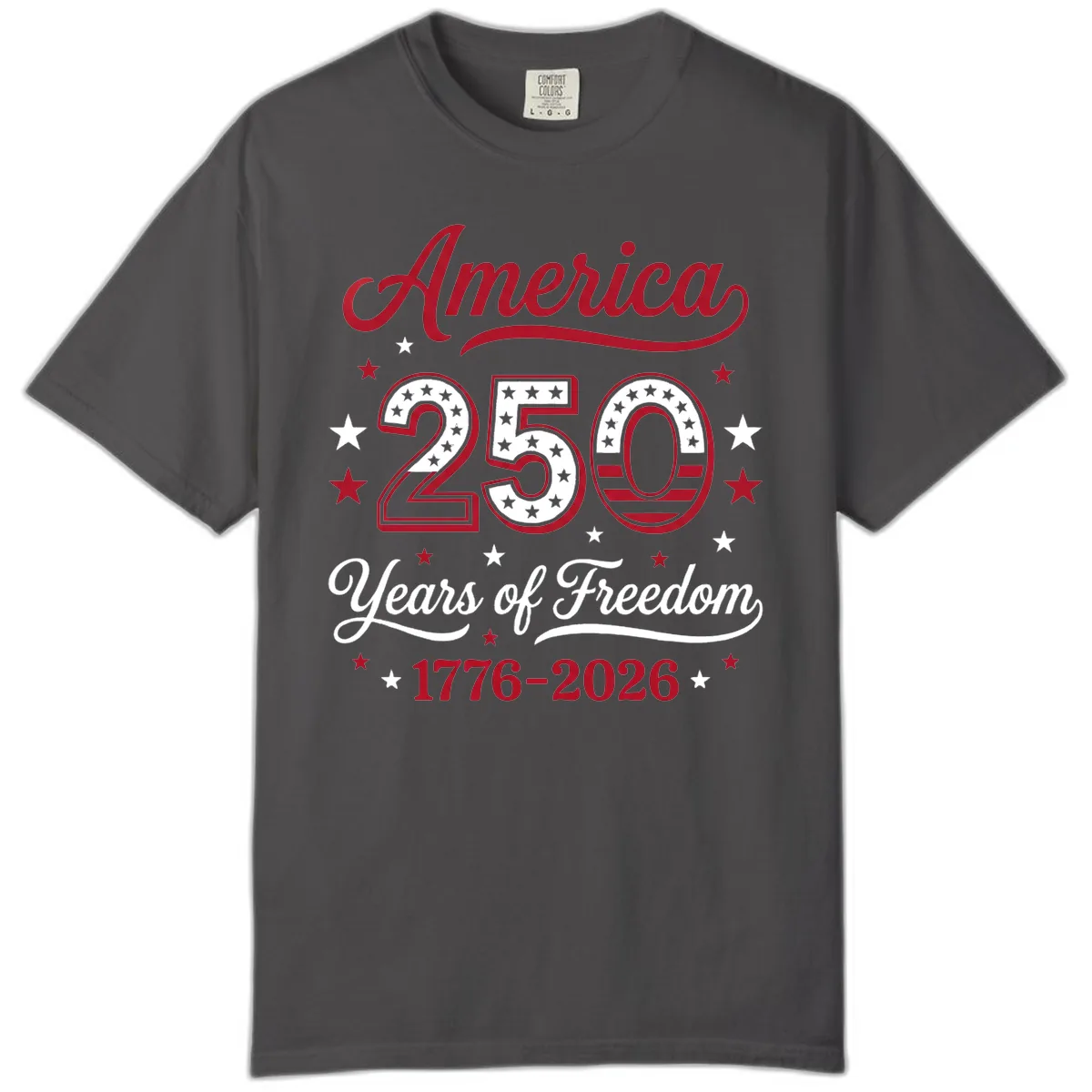 America 250 Years Of Freedom Comfort Color in Graphite