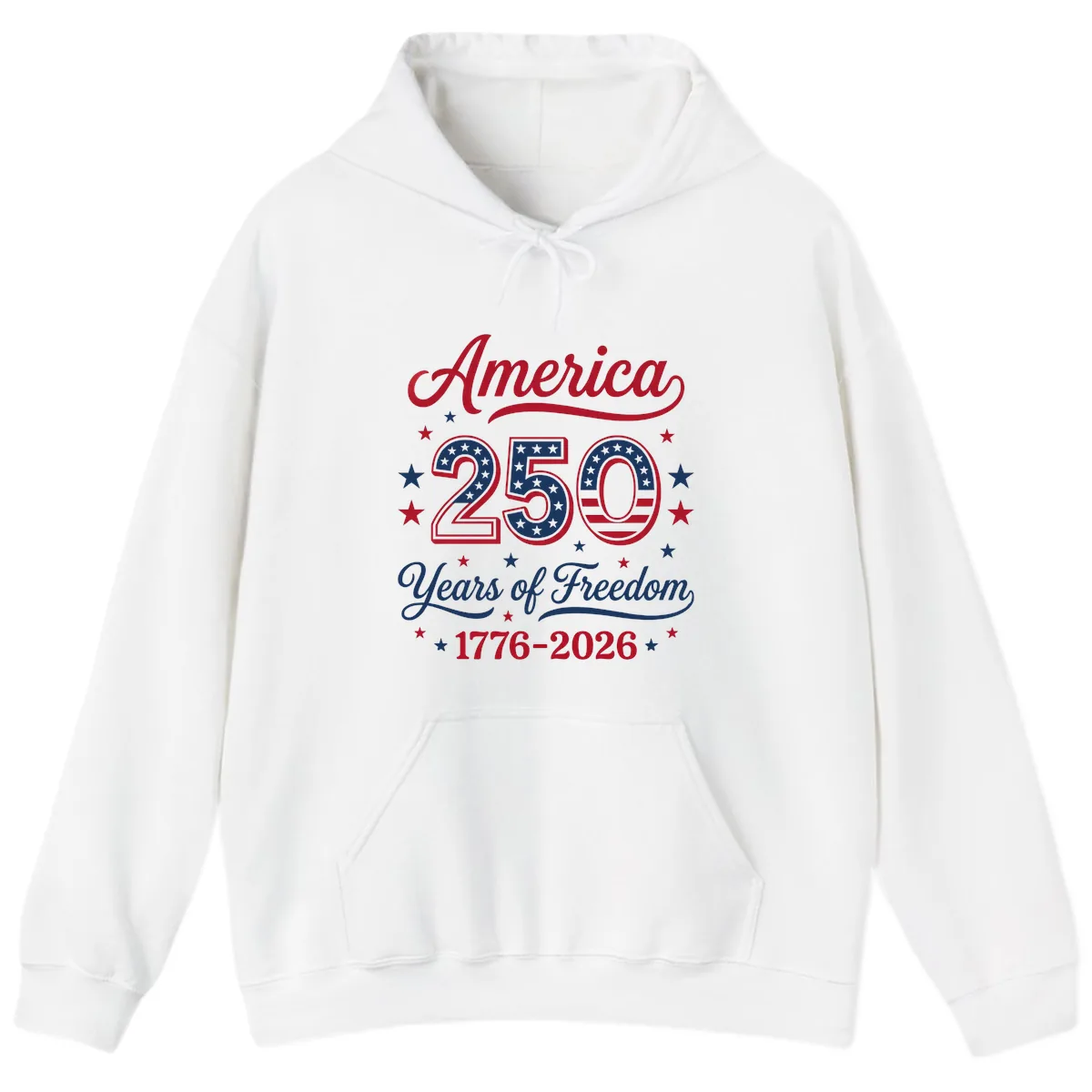 America 250 Years Of Freedom Hoodie in White