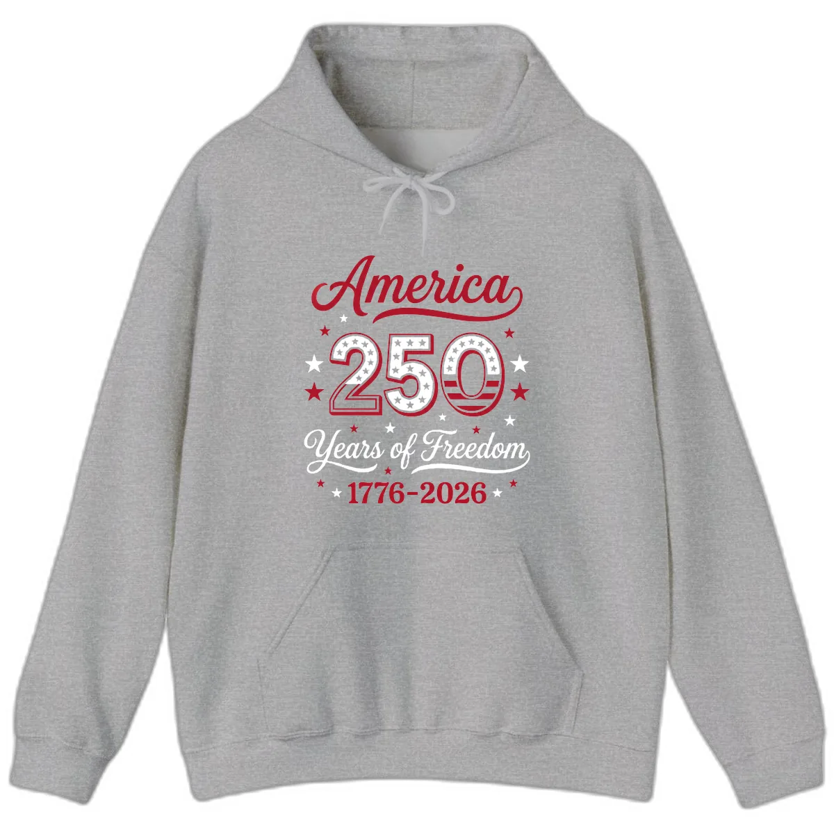 America 250 Years Of Freedom Hoodie in Sport Grey