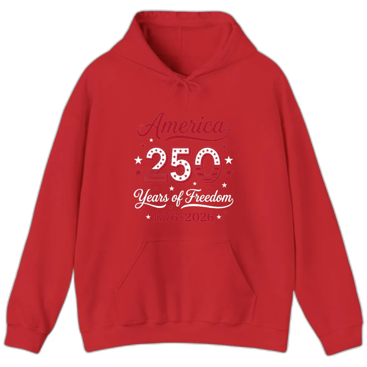 America 250 Years Of Freedom Hoodie in Red
