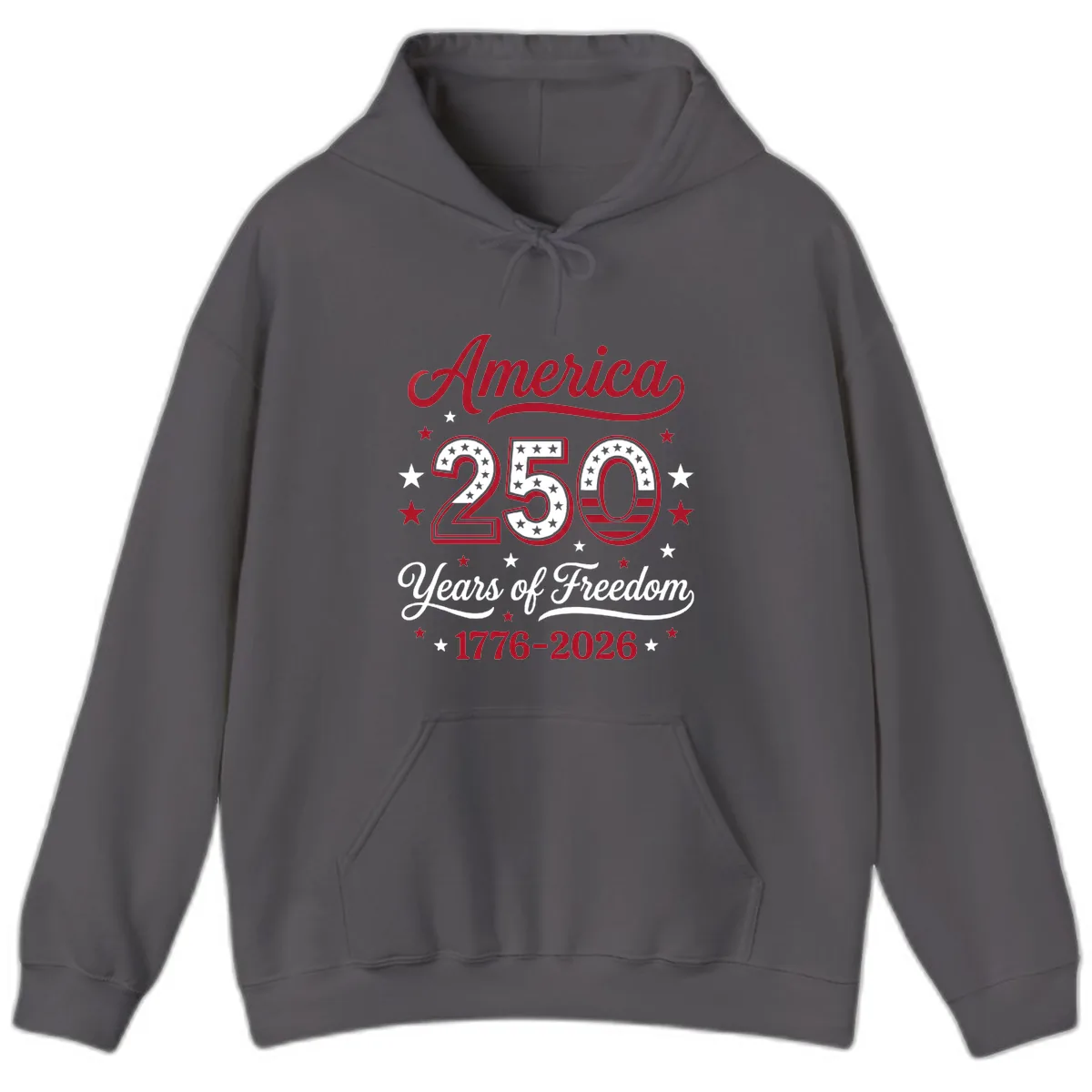 America 250 Years Of Freedom Hoodie in Charcoal