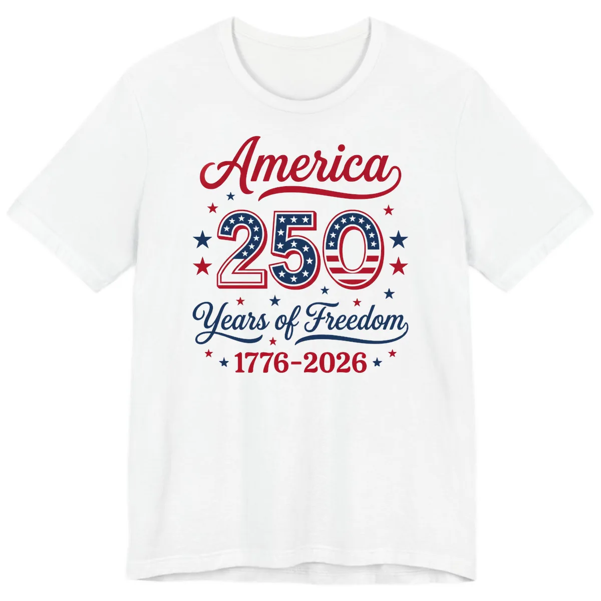 America 250 Years Of Freedom Premium T-Shirt in White