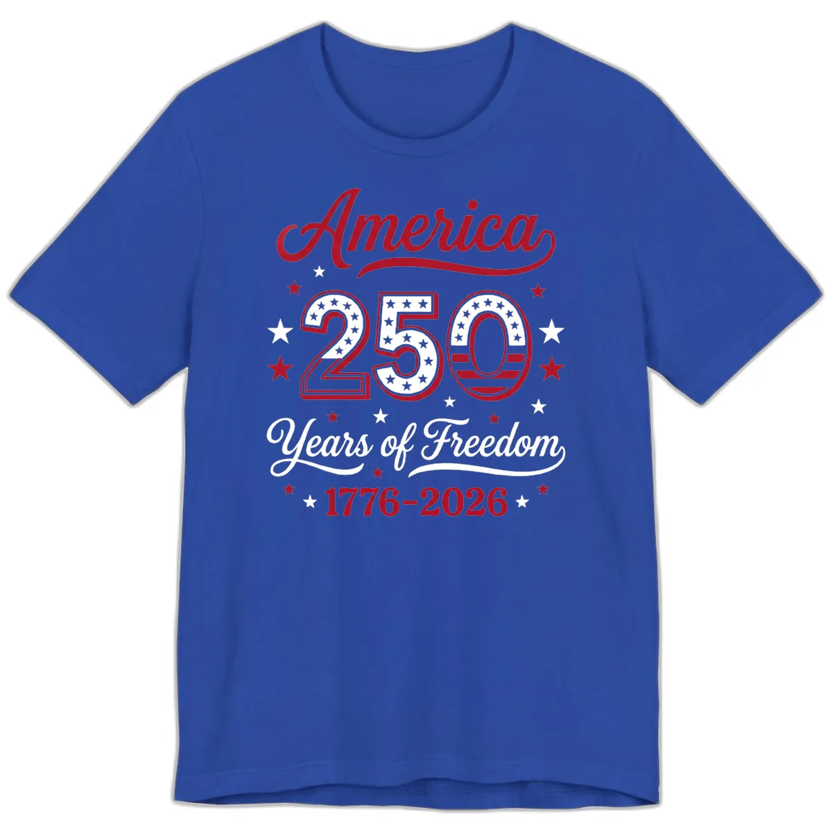 America 250 Years Of Freedom Premium T-Shirt in True Royal